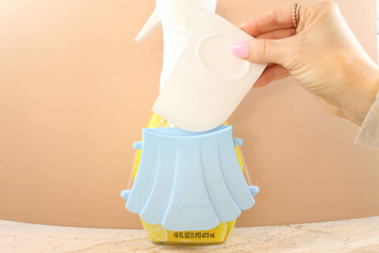 Gunk Gal Scraper | Kitchen Tool for Burnt Food & Tough Messes (Light Blue)