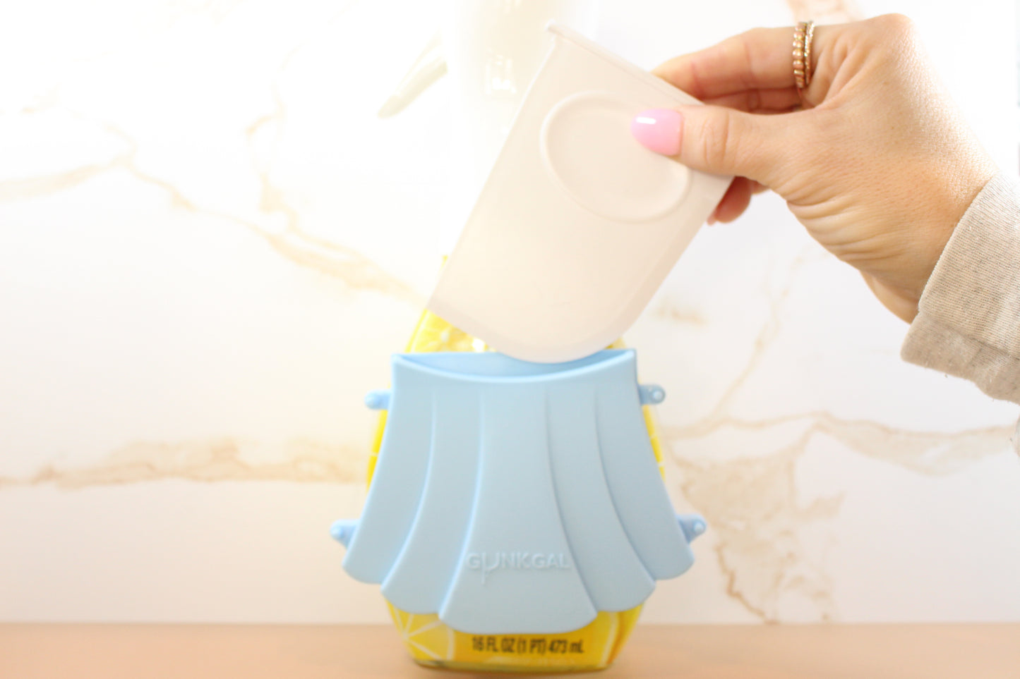 Gunk Gal Scraper | Kitchen Tool for Burnt Food & Tough Messes (Light Blue)