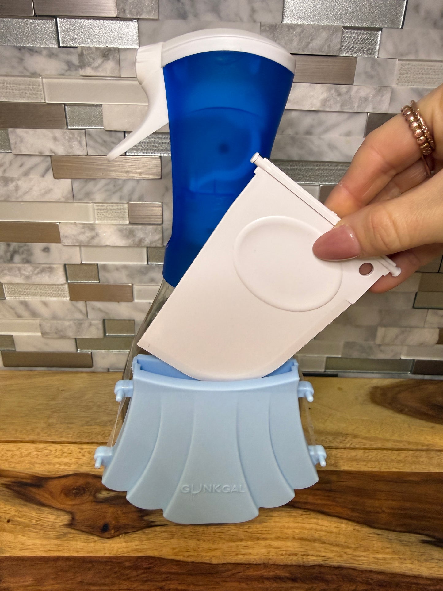 Gunk Gal Scraper | Kitchen Tool for Burnt Food & Tough Messes (Light Blue)
