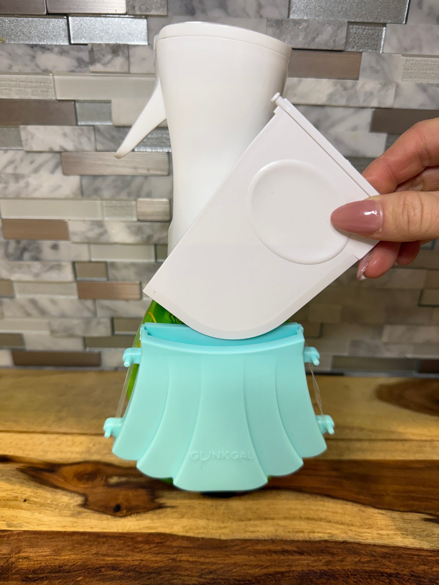 Gunk Gal Scraper | Kitchen Tool for Burnt Food & Tough Messes (Teal)